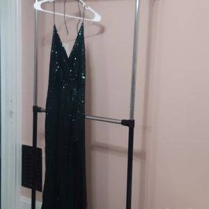 Dark green sequined dress